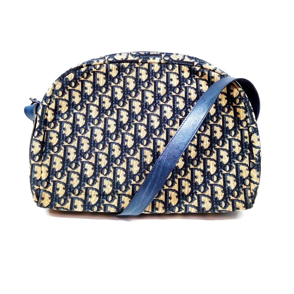 Christian Dior Vintage Blue and Cream Trotter Diorissimo Crossbody bag